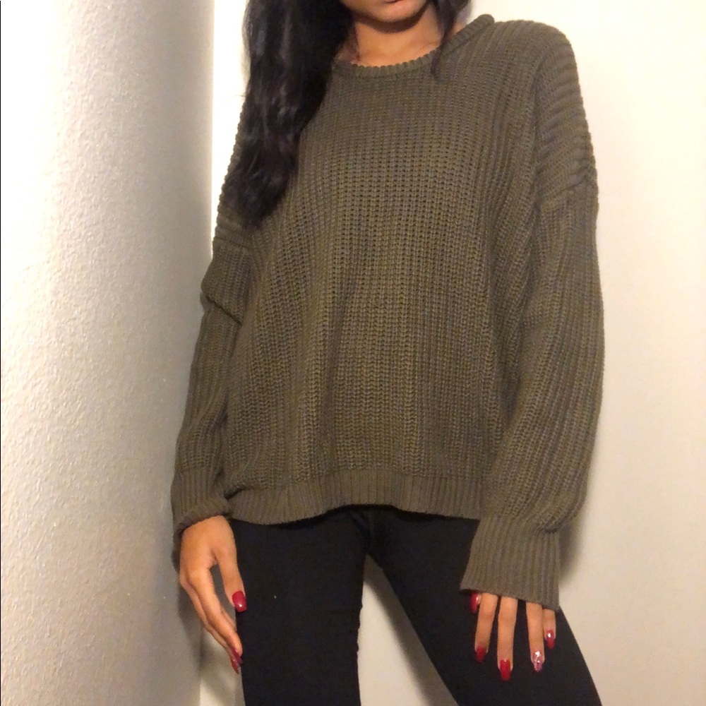 Olive Knit Sweater